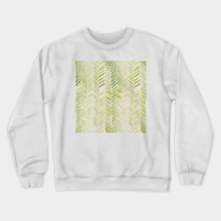 Watercolor Herringbone Pattern - Chartreuse Crewneck Sweatshirt